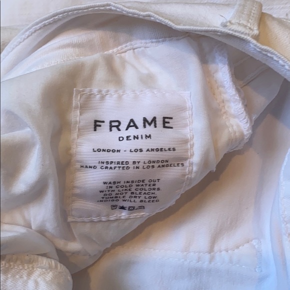 Frame Women's Lhst403 Le High Straight White jeans - Picture 7 of 10